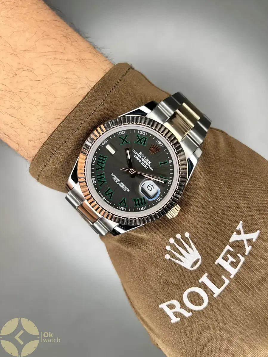 ساعت مچی رولکس ویمبلدون سوئیسی سیلور رزگلد Rolex Wimbledon Datejust