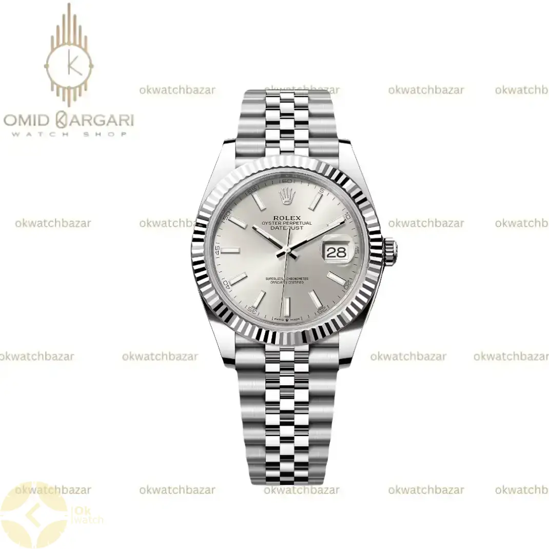 ساعت مچی رولکس سوئیسی بند سیلور صفحه طوسی Rolex Datejust