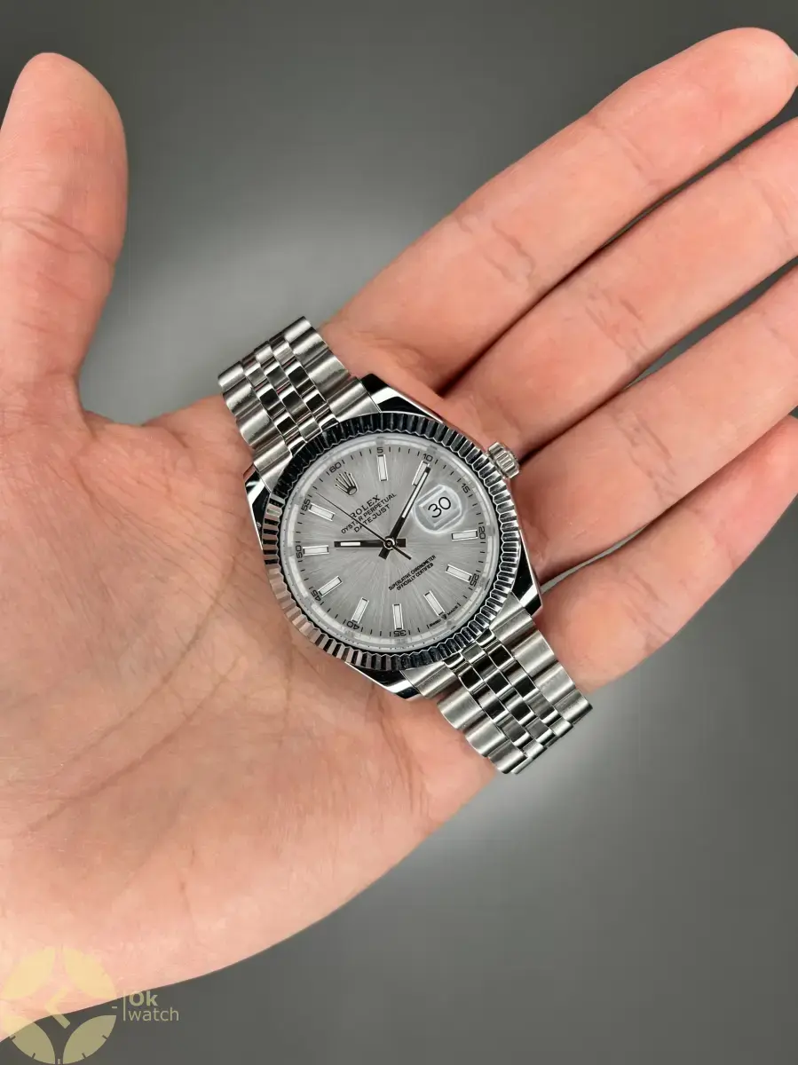 ساعت مچی رولکس سوئیسی بند سیلور صفحه طوسی Rolex Datejust