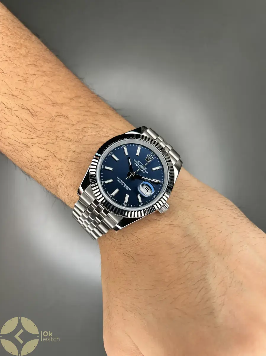 ساعت مچی رولکس سوئیسی سیلور صفحه سرمه ای Rolex Datejust