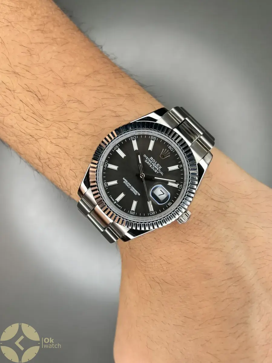 ساعت مچی رولکس سوئیسی سیلور صفحه خاکستری Rolex Datejust