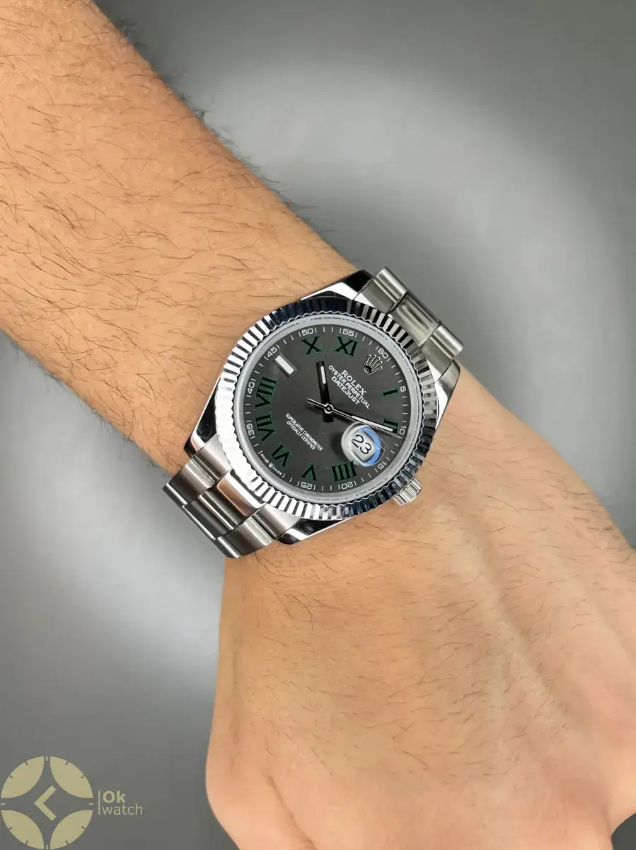 ساعت مچی رولکس ویمبلدون سوئیسی بند اویستر سیلور Rolex Wimbledon Datejust