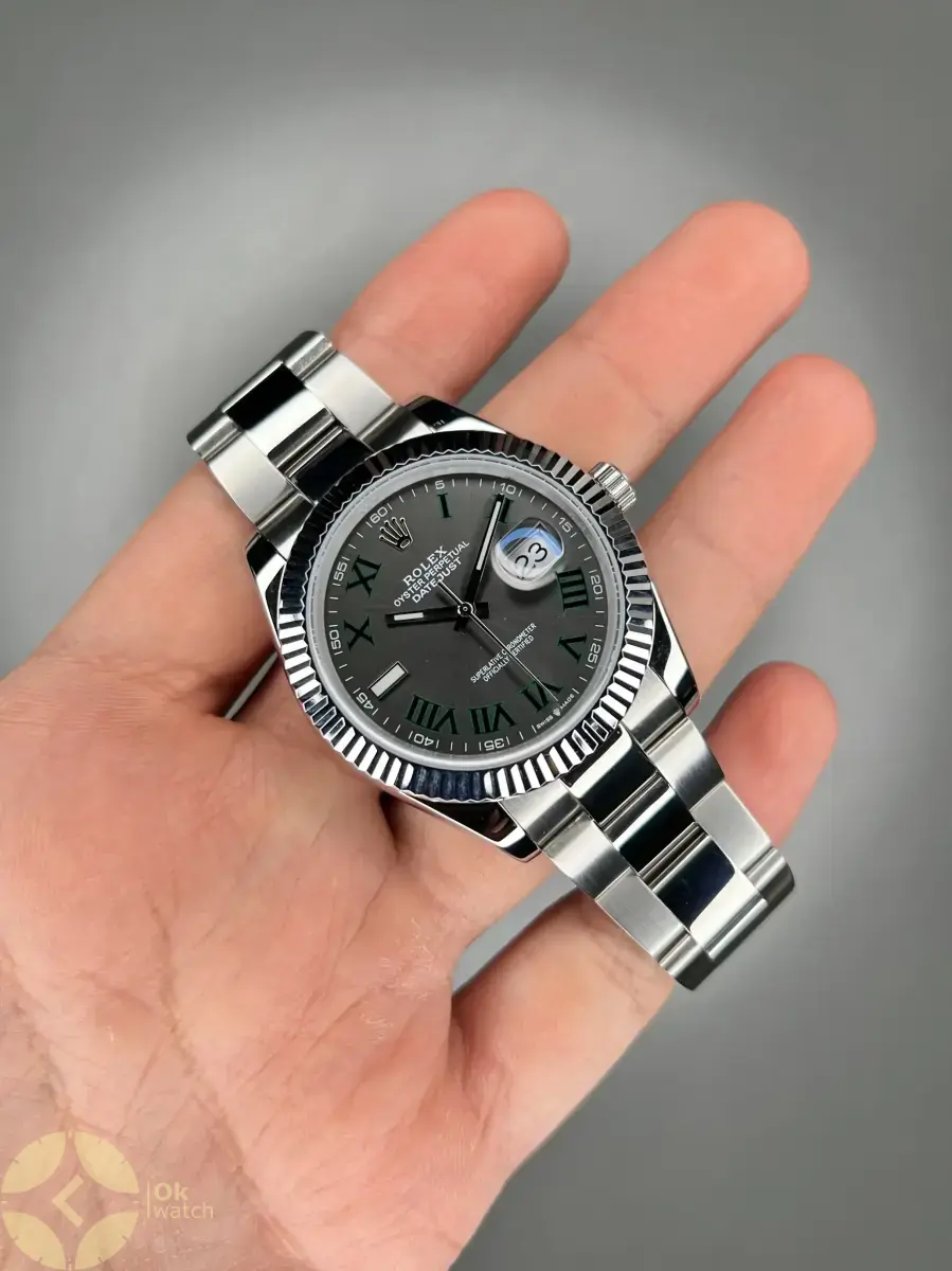 ساعت مچی رولکس ویمبلدون سوئیسی بند اویستر سیلور Rolex Wimbledon Datejust