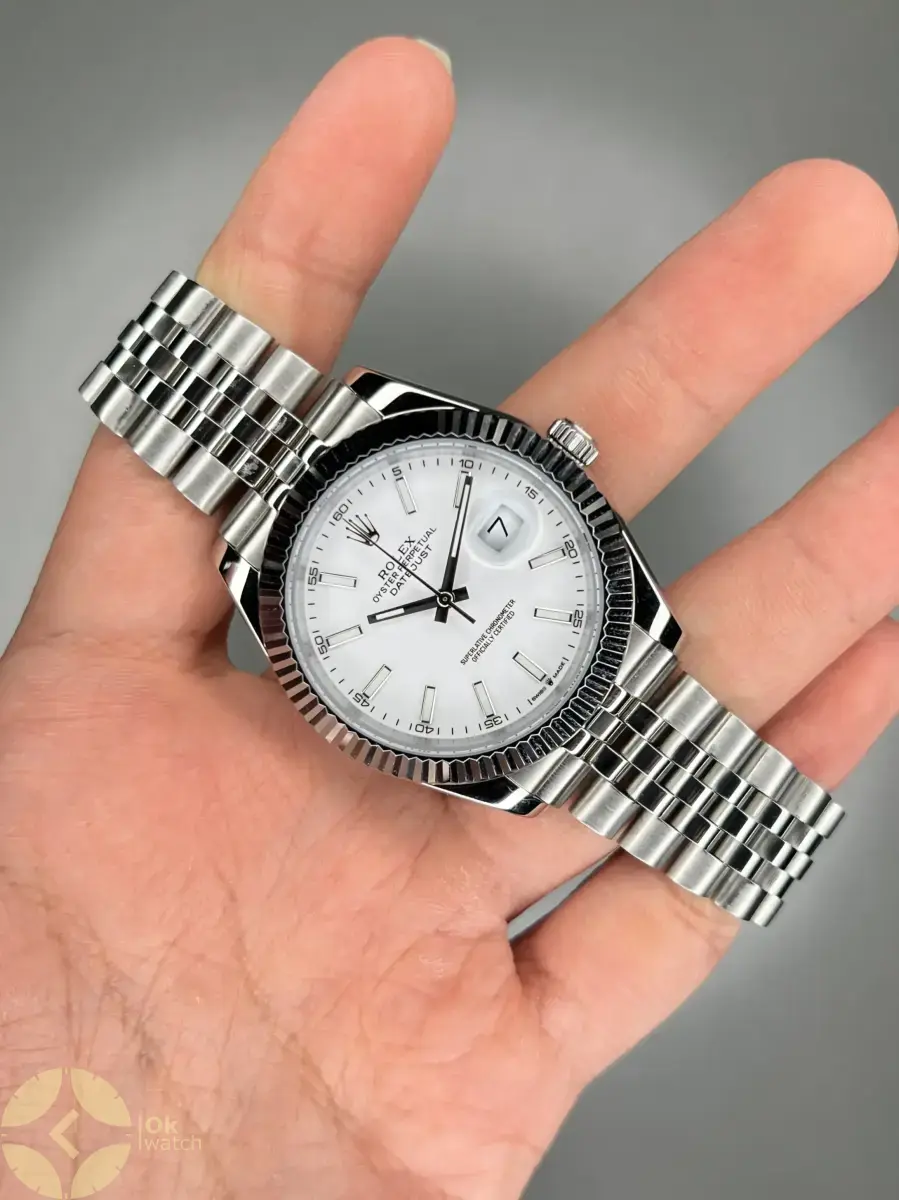 ساعت مچی رولکس سوئیسی سیلور بند جوبیلی صفحه سفید Rolex Datejust