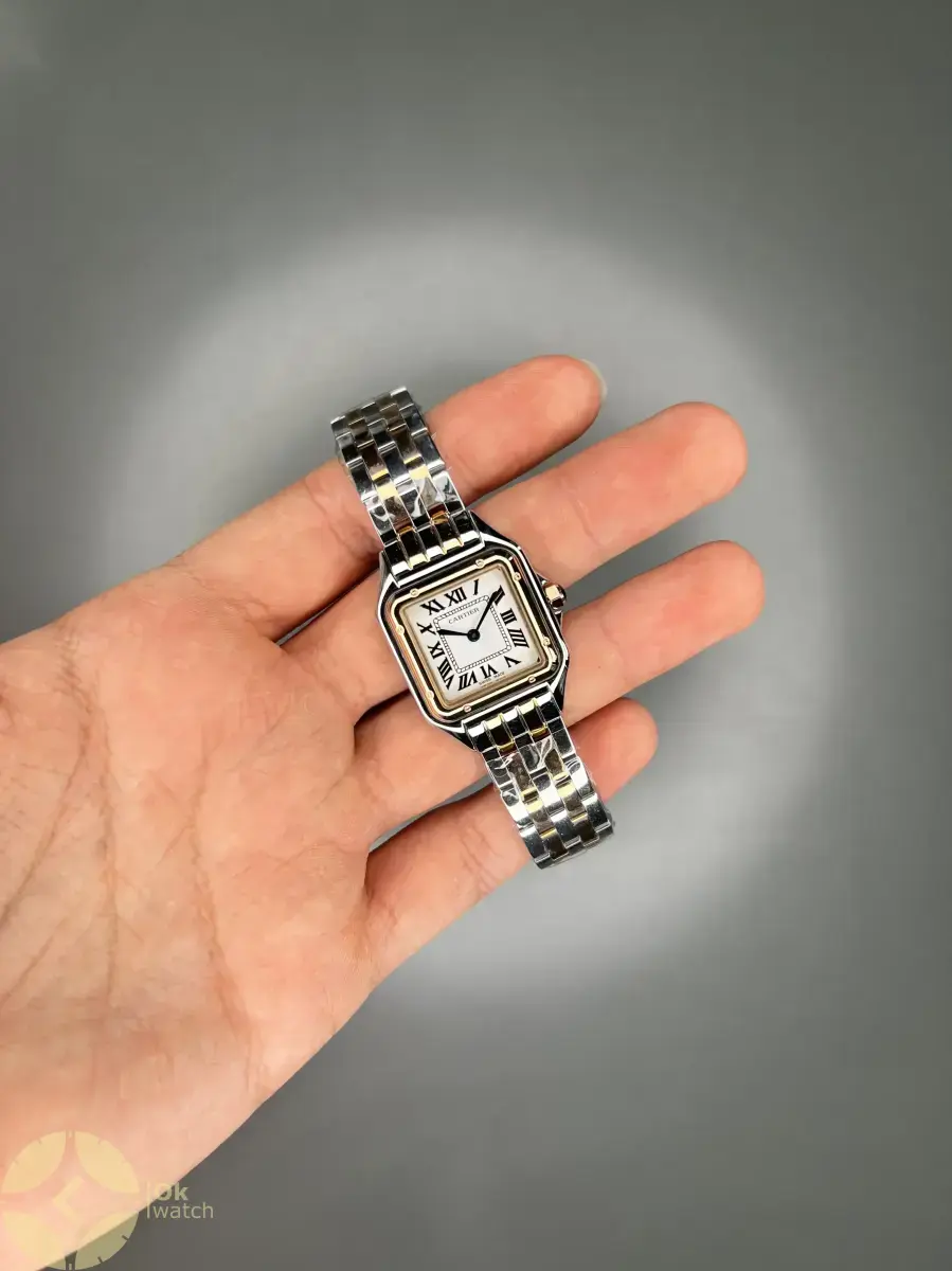 ساعت مچی کارتیه پنتر سیلوررزگلد صفحه سفید Cartier Panthere