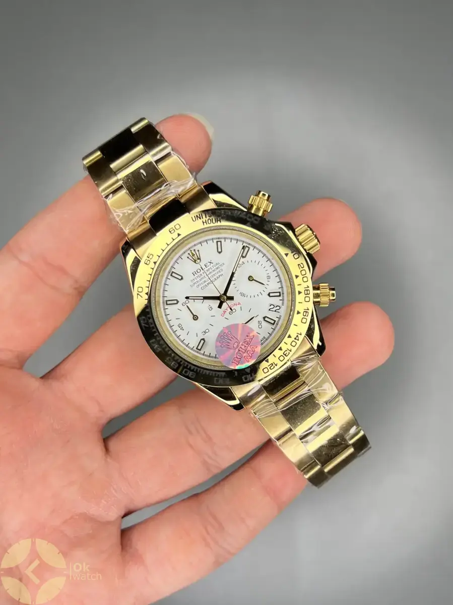 ساعت مچی رولکس دیتونا طلایی صفحه سفید Rolex Daytona