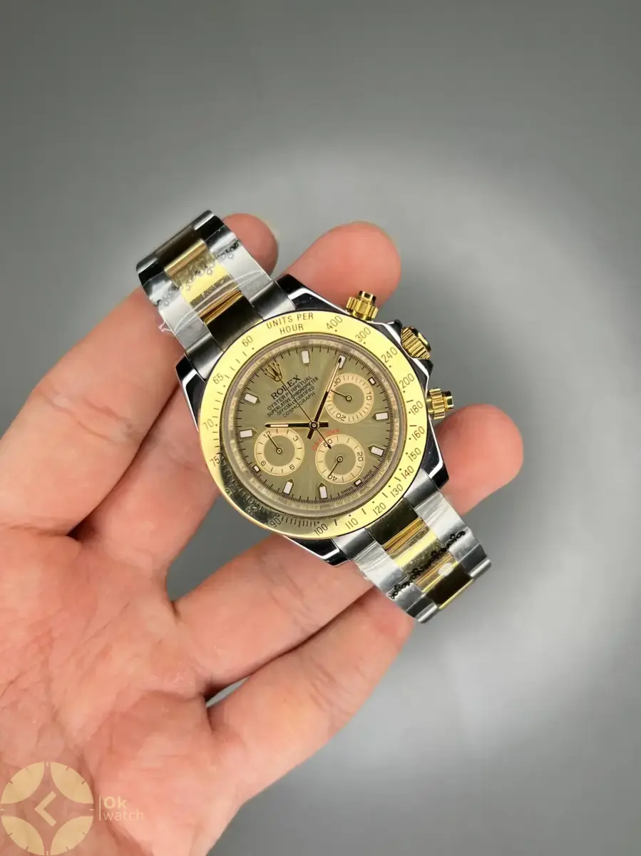 ساعت مچی رولکس دیتونا سیلورطلایی صفحه طلایی Rolex Daytona