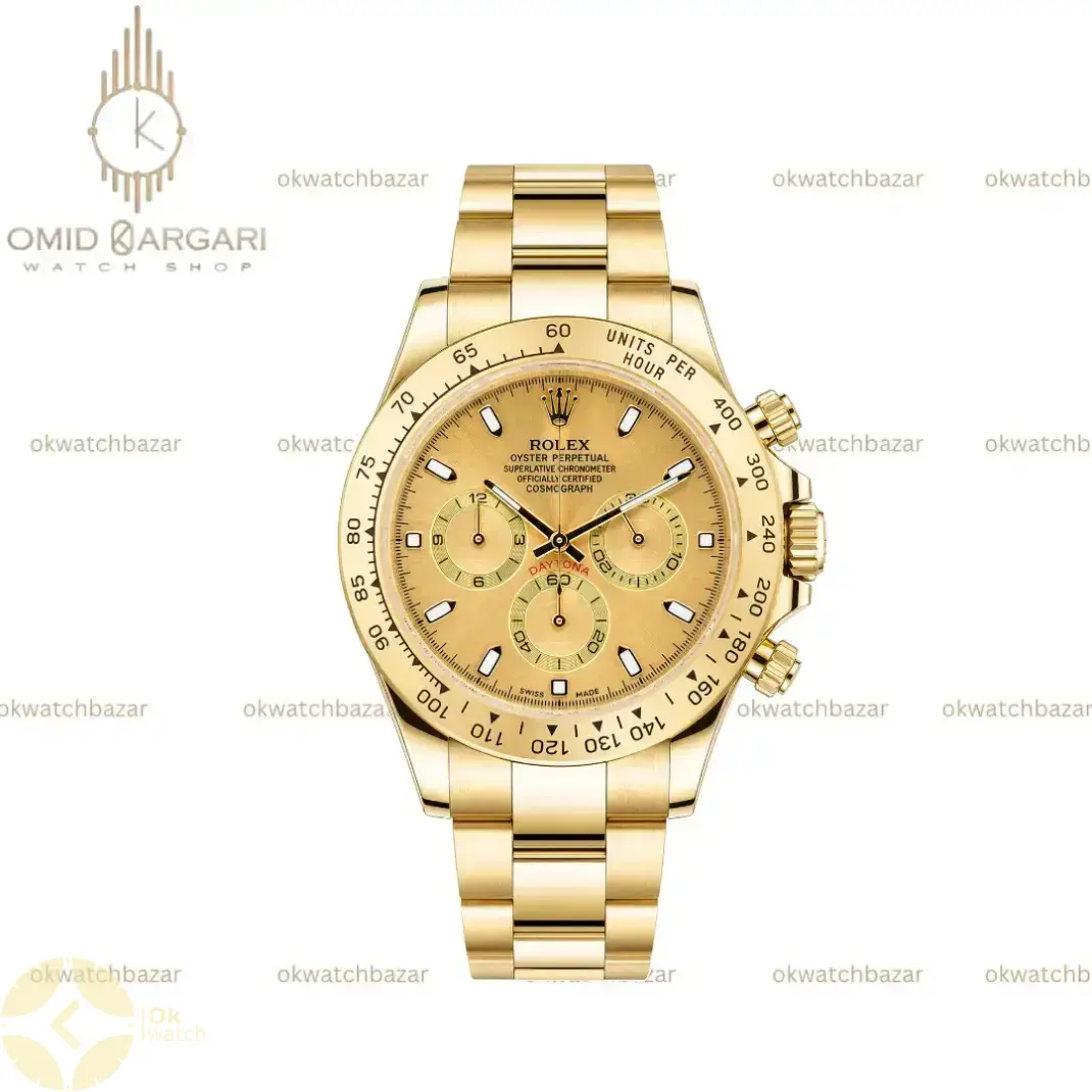ساعت مچی رولکس دیتونا طلایی صفحه طلایی Rolex Daytona