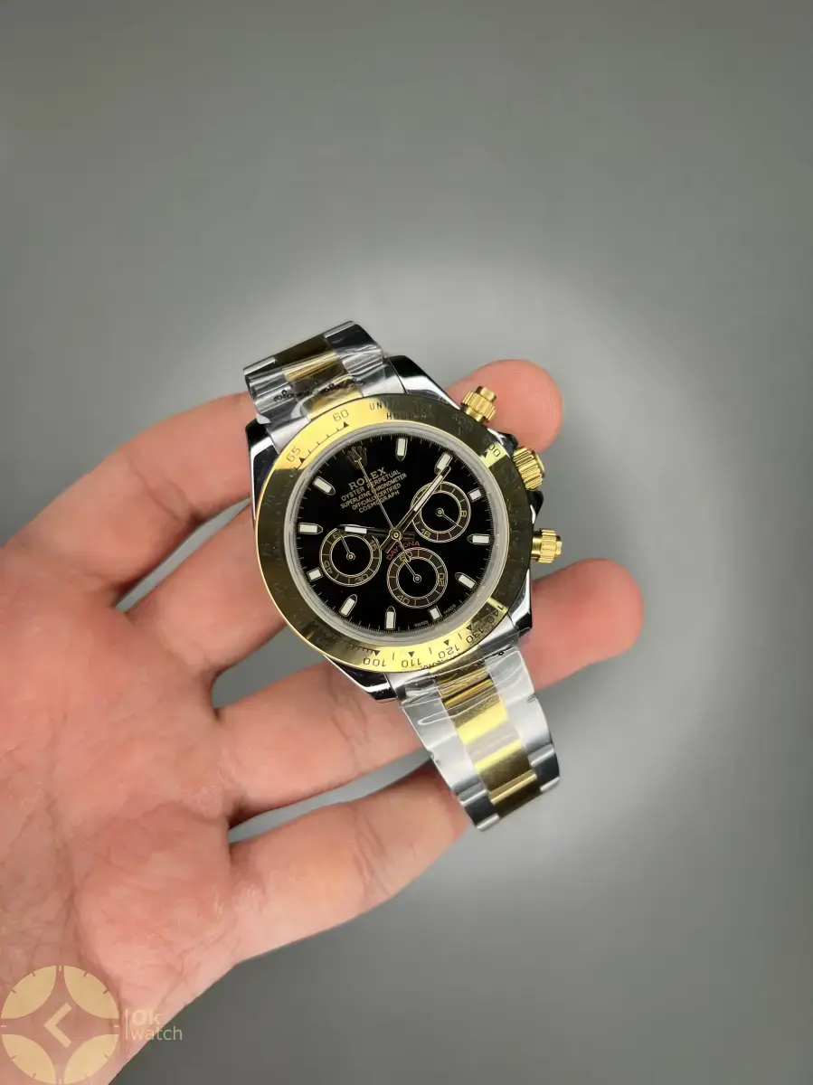 ساعت مچی رولکس دیتونا سیلورطلایی صفحه مشکی Rolex Daytona