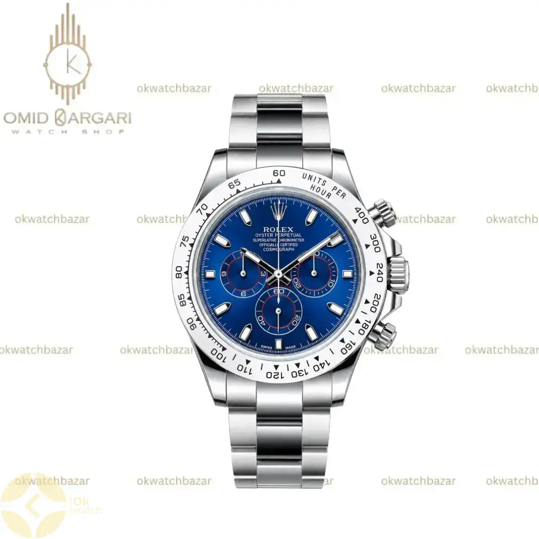 ساعت مچی رولکس دیتونا سیلور صفحه سرمه ای Rolex Daytona