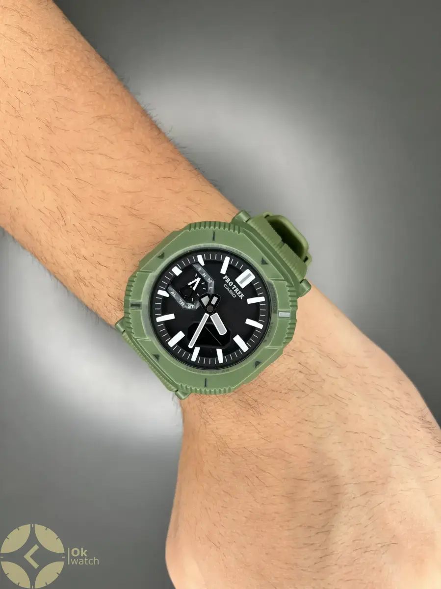 ساعت مچی کاسیو جی شاک پروترک بند رابر سبز Casio G-shock Protrek
