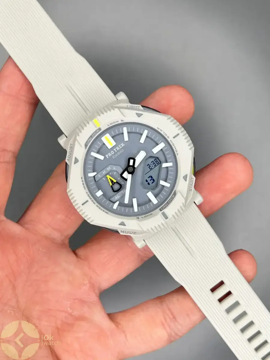 ساعت مچی کاسیو جی شاک پروترک بند رابر کرم Casio G-shock Protrek PRJ-B001-7