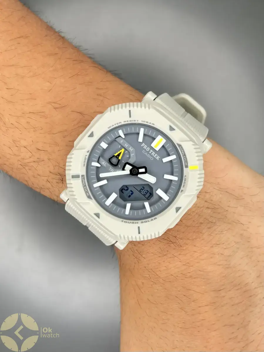 ساعت مچی کاسیو جی شاک پروترک بند رابر کرم Casio G-shock Protrek PRJ-B001-7