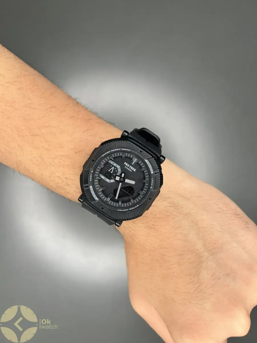 ساعت مچی کاسیو جی شاک پروترک بند رابر تمام مشکی Casio G-shock Protrek
