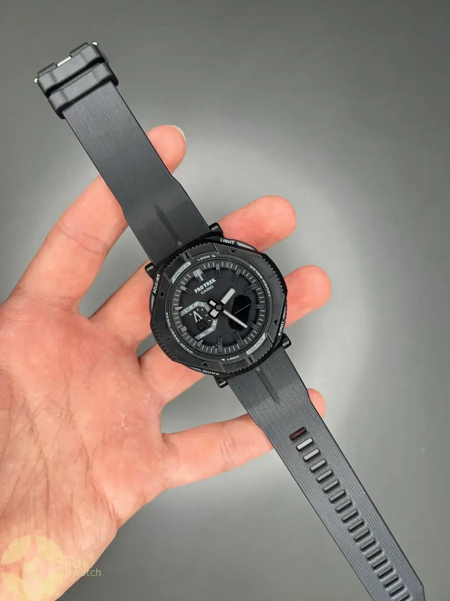 ساعت مچی کاسیو جی شاک پروترک بند رابر تمام مشکی Casio G-shock Protrek