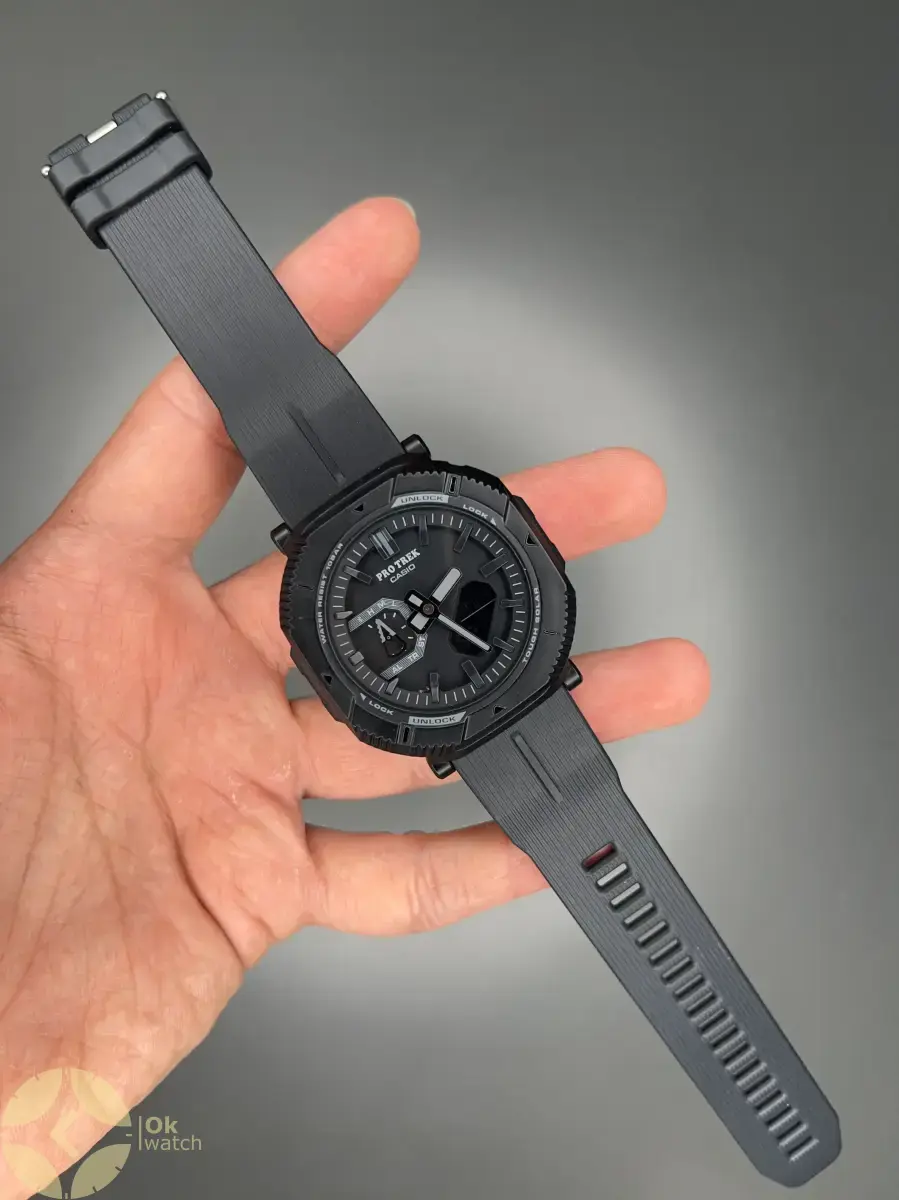 ساعت مچی کاسیو جی شاک پروترک بند رابر تمام مشکی Casio G-shock Protrek